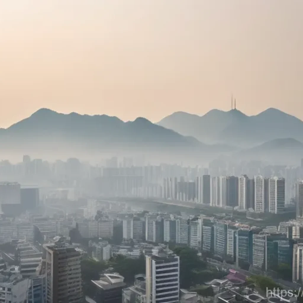 한국의 대기 오염 문제 - **Prompt 1: Hazy Seoul Morning**
    A panoramic view of a bustling, modern Seoul cityscape at dawn....