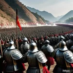 Home 17 삼국시대 주요 사건 - A vivid and detailed battlefield scene from the Three Kingdoms period, showcasing a strategic allian...